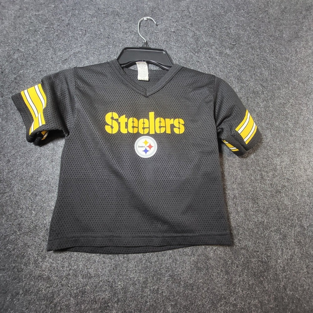 Pittsburgh Steelers Franklin Youth Jersey Small Black Mesh V-Neck NFL Fan Gear